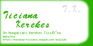 ticiana kerekes business card